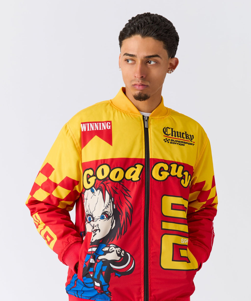 Chucky Good Guys Embroidered Racing Jacket - Red