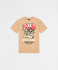 Cheech & Chong Keep Rollin On Graphic Short Sleeve Tee - Khaki