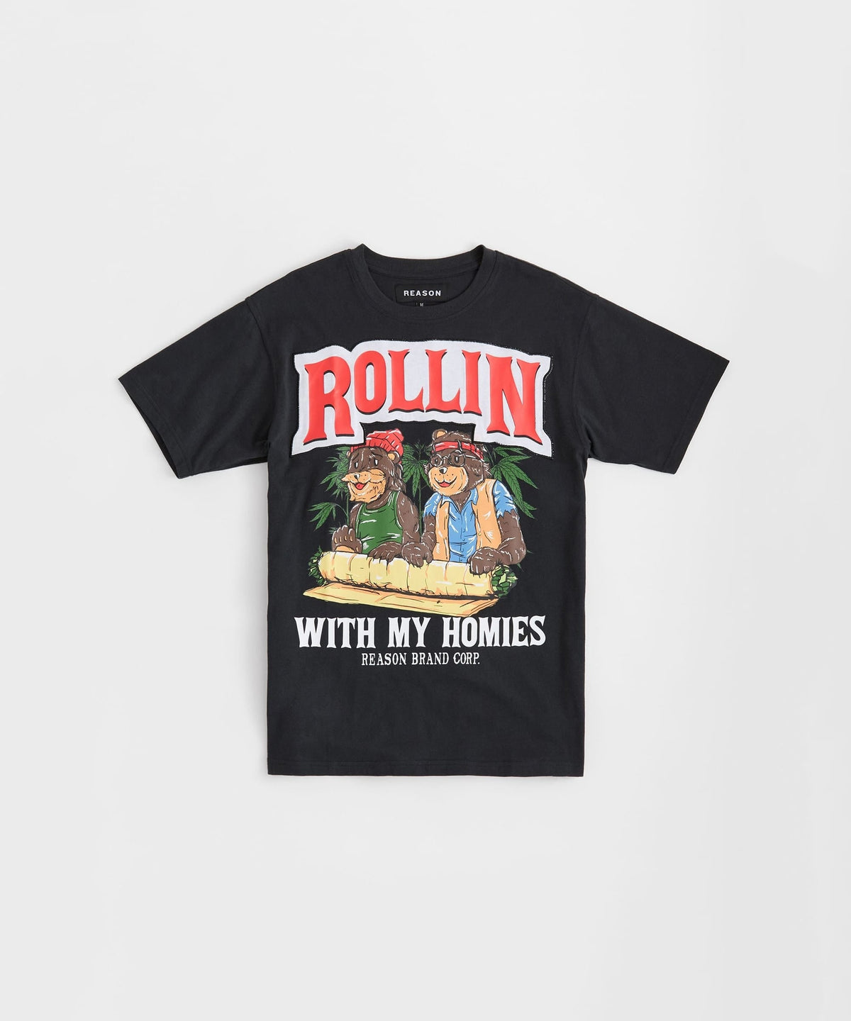 Cheech & Chong Keep Rollin On Graphic Short Sleeve Tee - Black