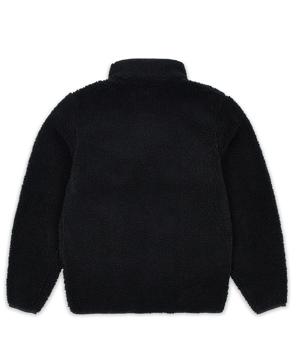 Chenille Patch Sherpa Fleece Zip Up