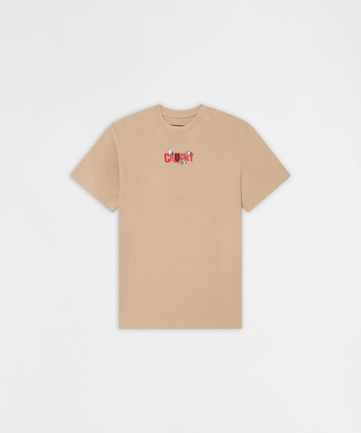 Chucky Eat Your Heart Out Embroidered Short Sleeve Tee - Khaki